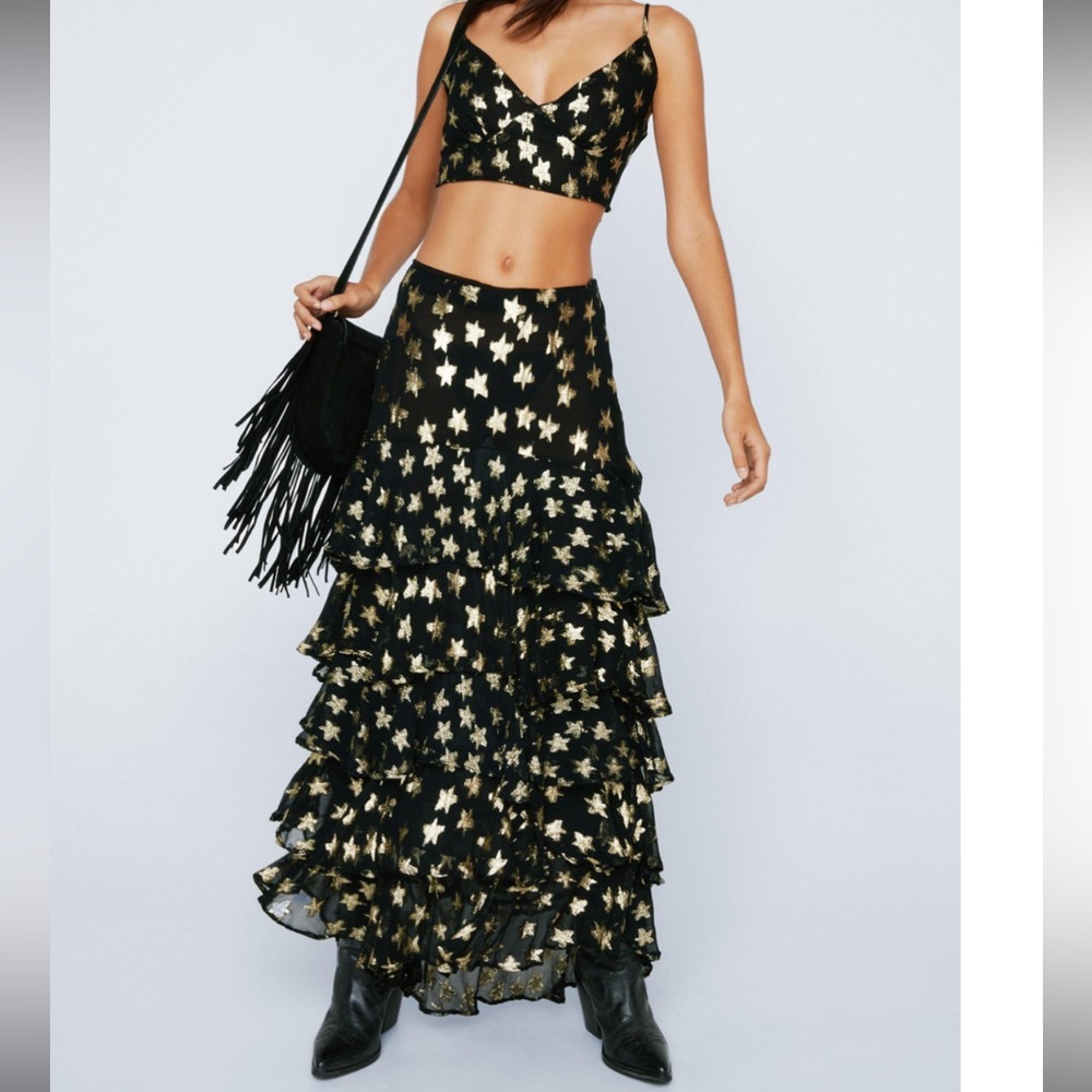 SET! Star two piece star top and skirt set